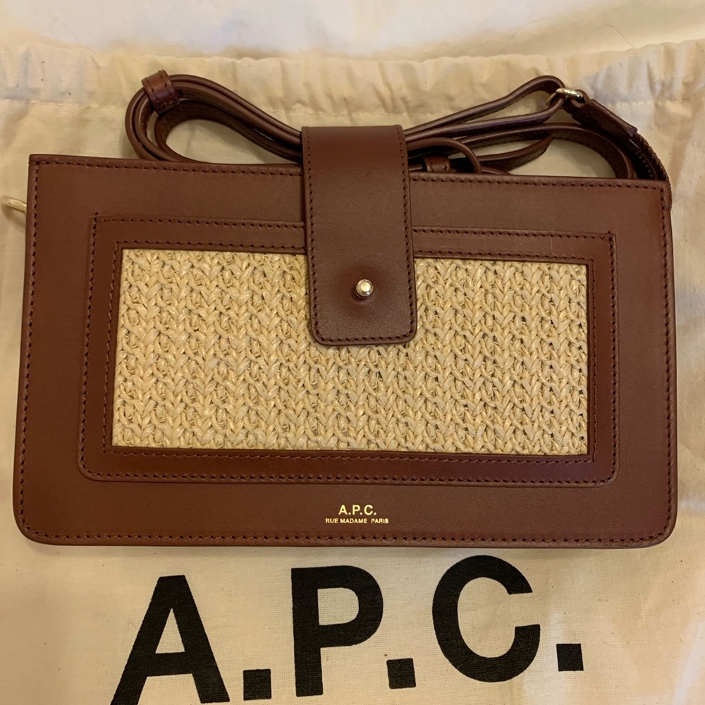APC Raffia Crossbody Bag